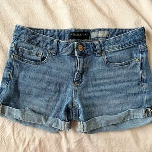 Denim MIDI Shorts